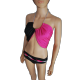 Bikini "Arlequin" Rose & Noir