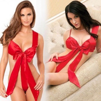 Lingerie Woman Erotic RED bow