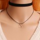 Collier Leater Triangle Black