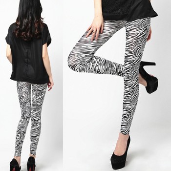 Leggings stampa zebra