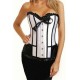 Corset glamour black and pink
