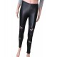 Leggings similicuir avec dentelle