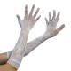Long gloves in mesh