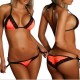 Splendido bikini rosso con pizzo nero molto sexy!!!