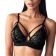 Support bra in lace with thin straps