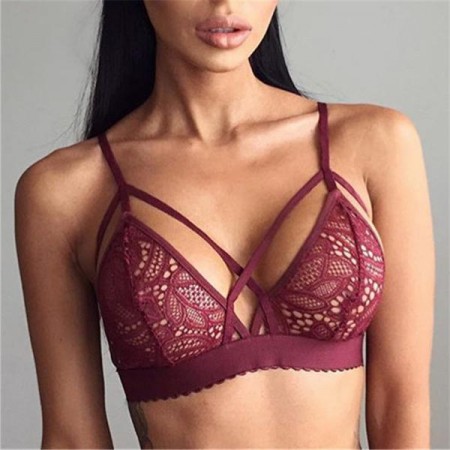 Supporto reggiseno in pizzo con spalline sottili