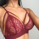 Support bra in lace with thin straps