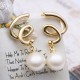 Collier + Boucles d'Oreilles avec perles (or ou argent)