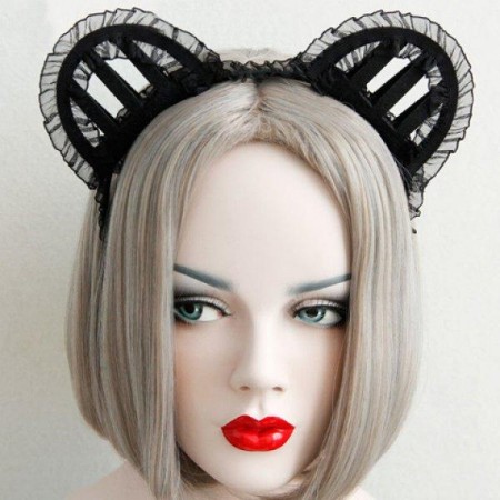 Headband with ears, lace