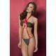 Splendide lingerie sexy transparent avec ruban rouge ! 