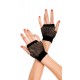 Fingerless gloves in mesh