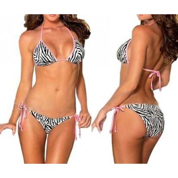 Splendid bikini sexy pink and zebra stripes ! 