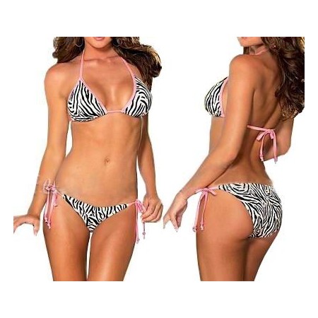Splendid bikini sexy pink and zebra stripes ! 