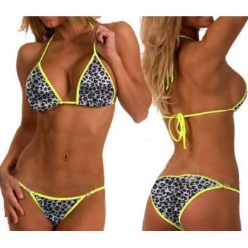 Splendid bikini sexy yellow and leopard ! 