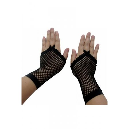 Half-Gloves Black Fishnet