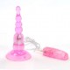 Pink Multi-Speed Crystal Beads Vibrator with Stable Sucker