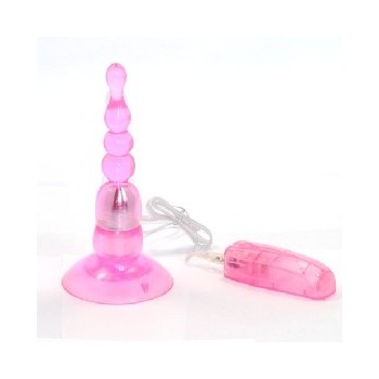 Pink Multi-Speed Crystal Beads Vibrator with Stable Sucker