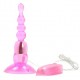 Pink Multi-Speed Crystal Beads Vibrator with Stable Sucker