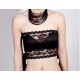 Bandeau transparent en dentelle noire