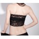 Bandeau transparent en dentelle noire