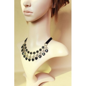 Collier Perles Noires